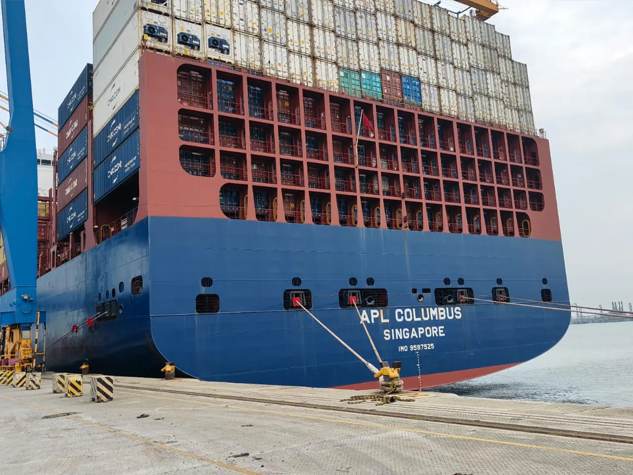 Cargo vessel at port